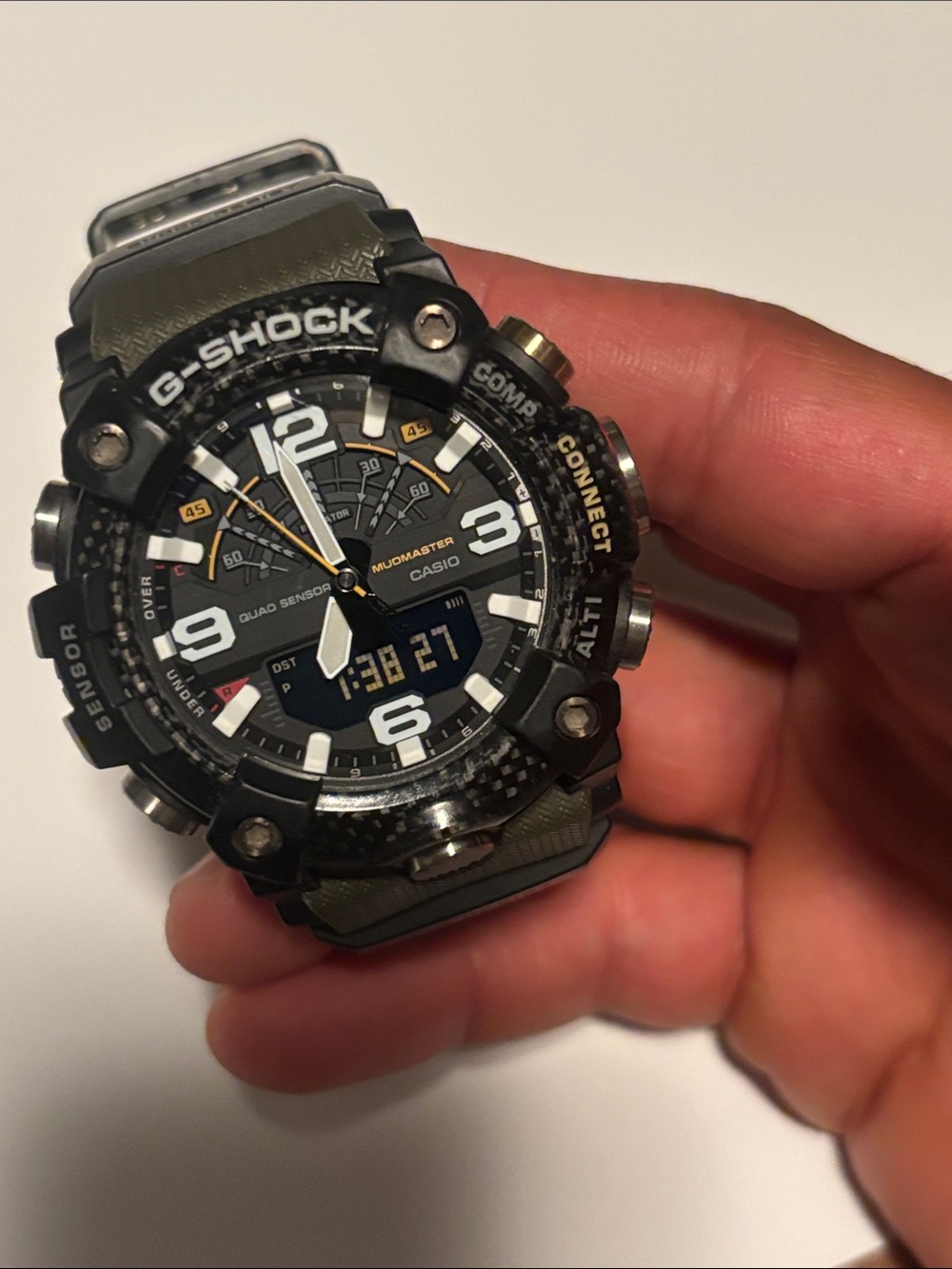 G-Shock Mudmaster Black with Olive Green Accents Tactical Watch